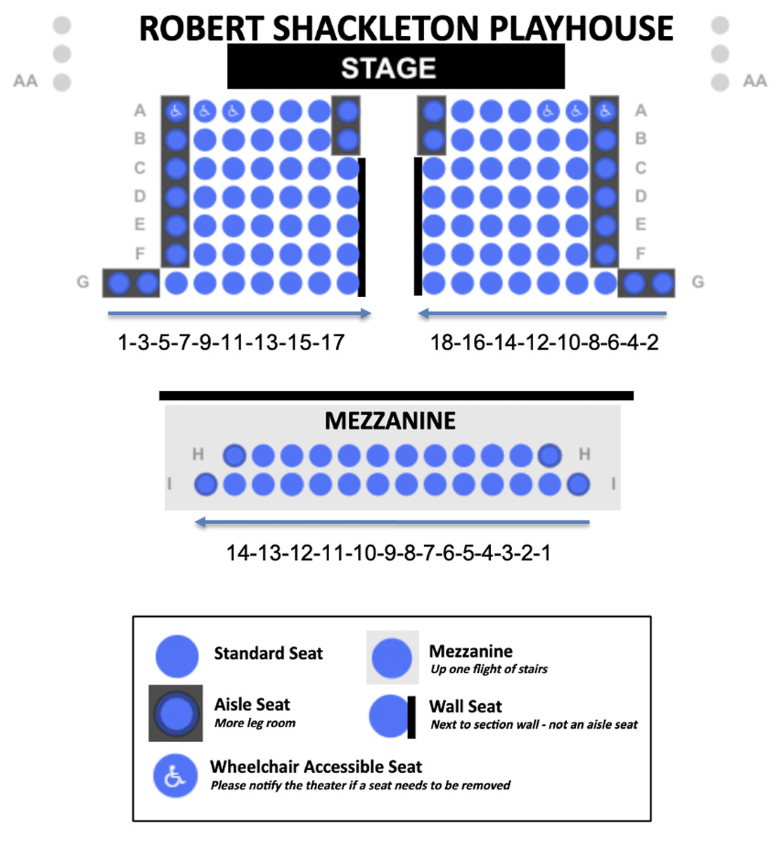 Seating Chart Cape May Stage